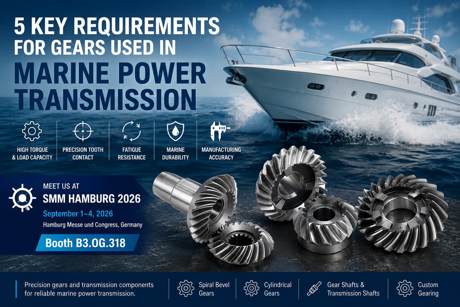 5 Key Requirements for Gears Used in Marine Power Transmission